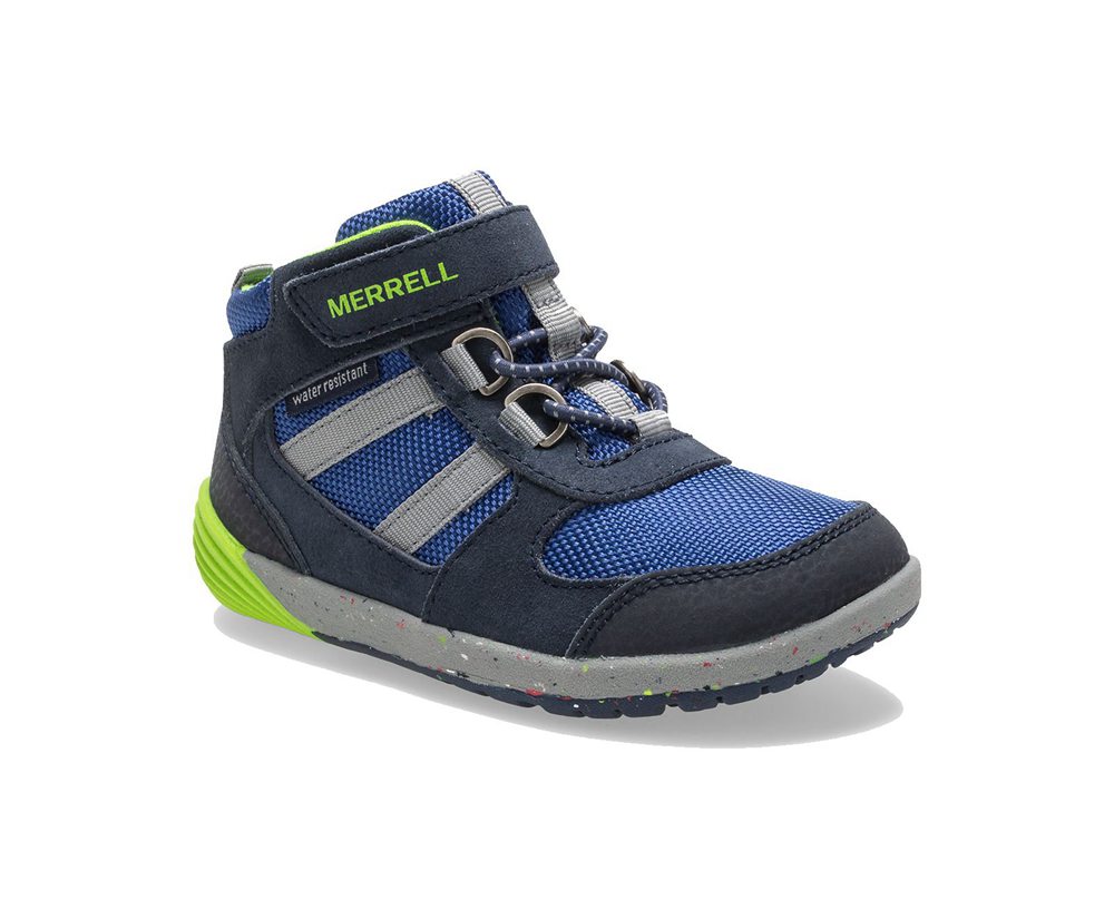 Merrell Støvler Børn - Bare Access Steps® Ridge Jr Hiker - Mørkeblå/Grøn - BOX085167